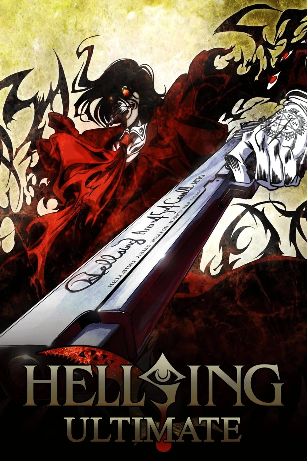 Alucard và Sir Integra Hellsing trong poster anime Hellsing Ultimate
