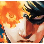 Bìa manga Fire Punch với hình ảnh nhân vật chính Agni đang bốc cháy