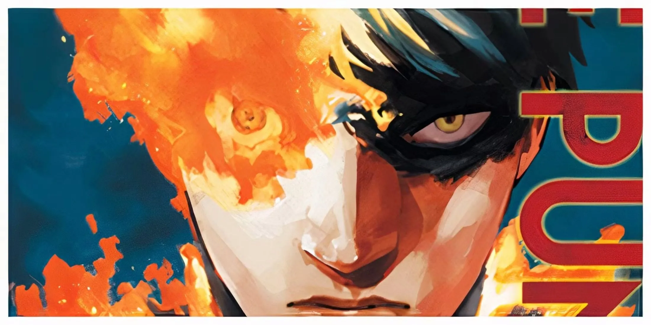Bìa manga Fire Punch với hình ảnh nhân vật chính Agni đang bốc cháy