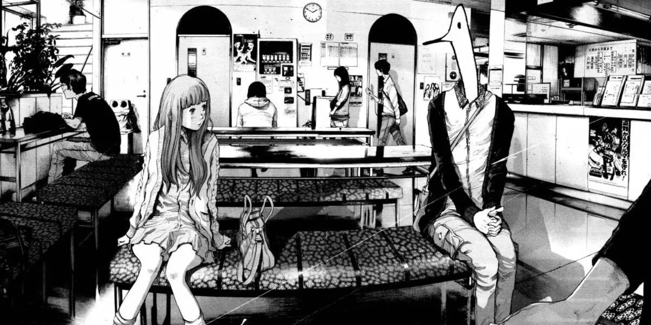 Bìa manga Oyasumi Punpun với hình ảnh nhân vật chính Punpun được vẽ dưới dạng một chú chim đơn giản