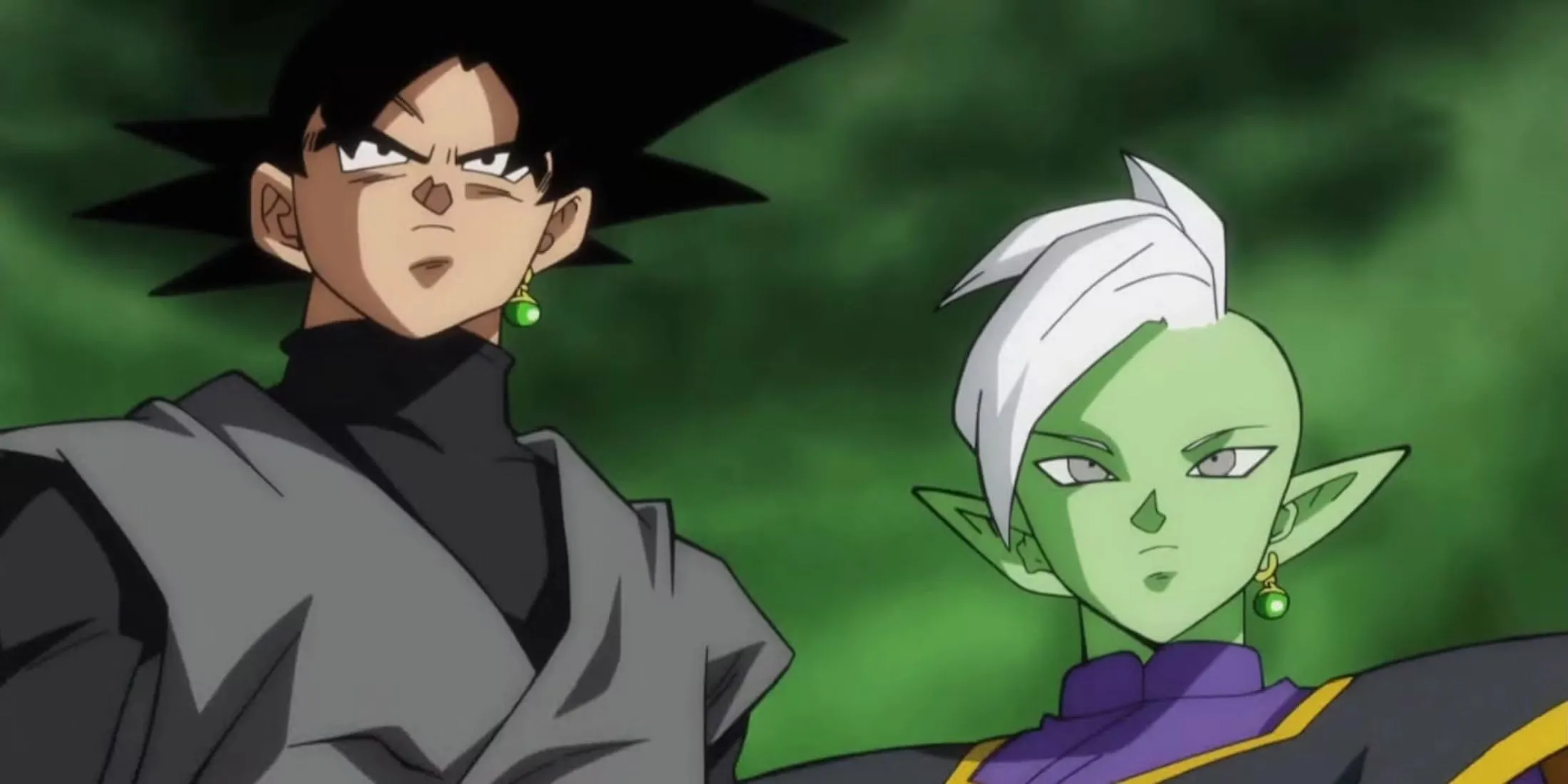 Bộ đôi phản diện Zamasu và Goku Black trong arc Future Trunks của Dragon Ball Super