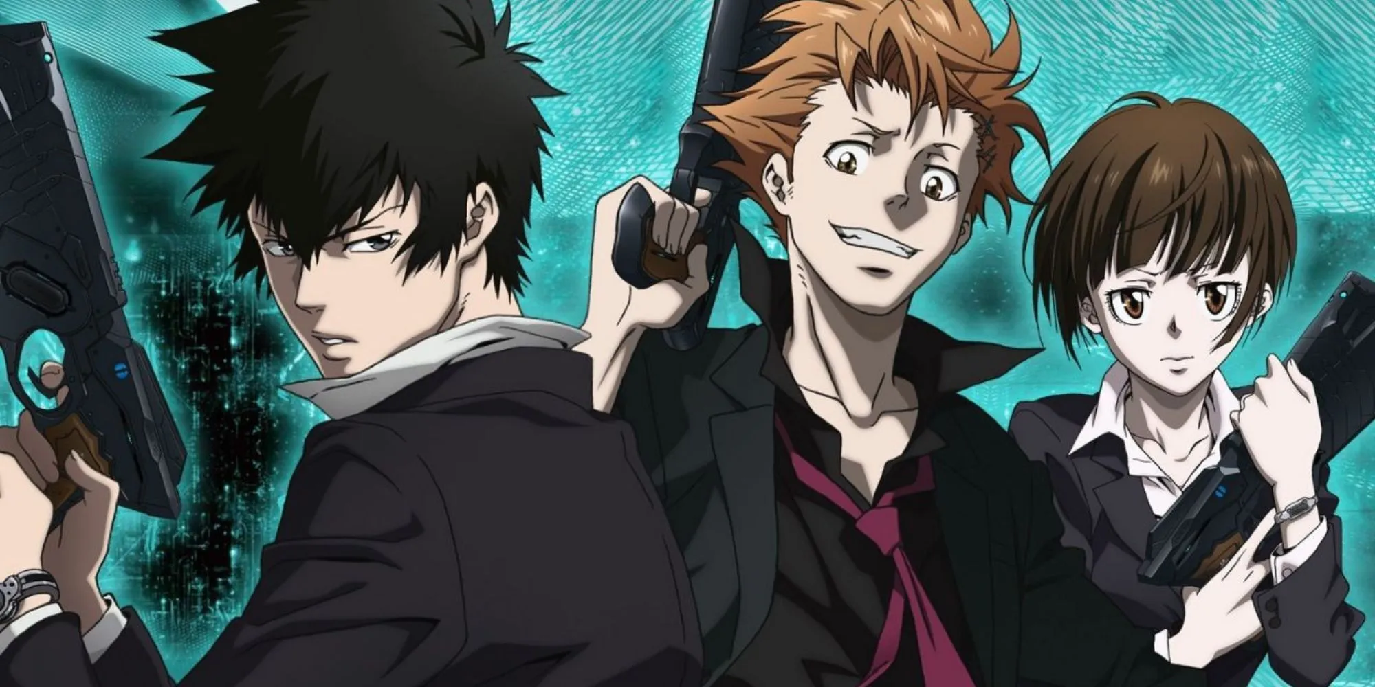 Các thanh tra và người thi hành pháp luật sử dụng khẩu Dominator trong thế giới Sibyl của Psycho-Pass