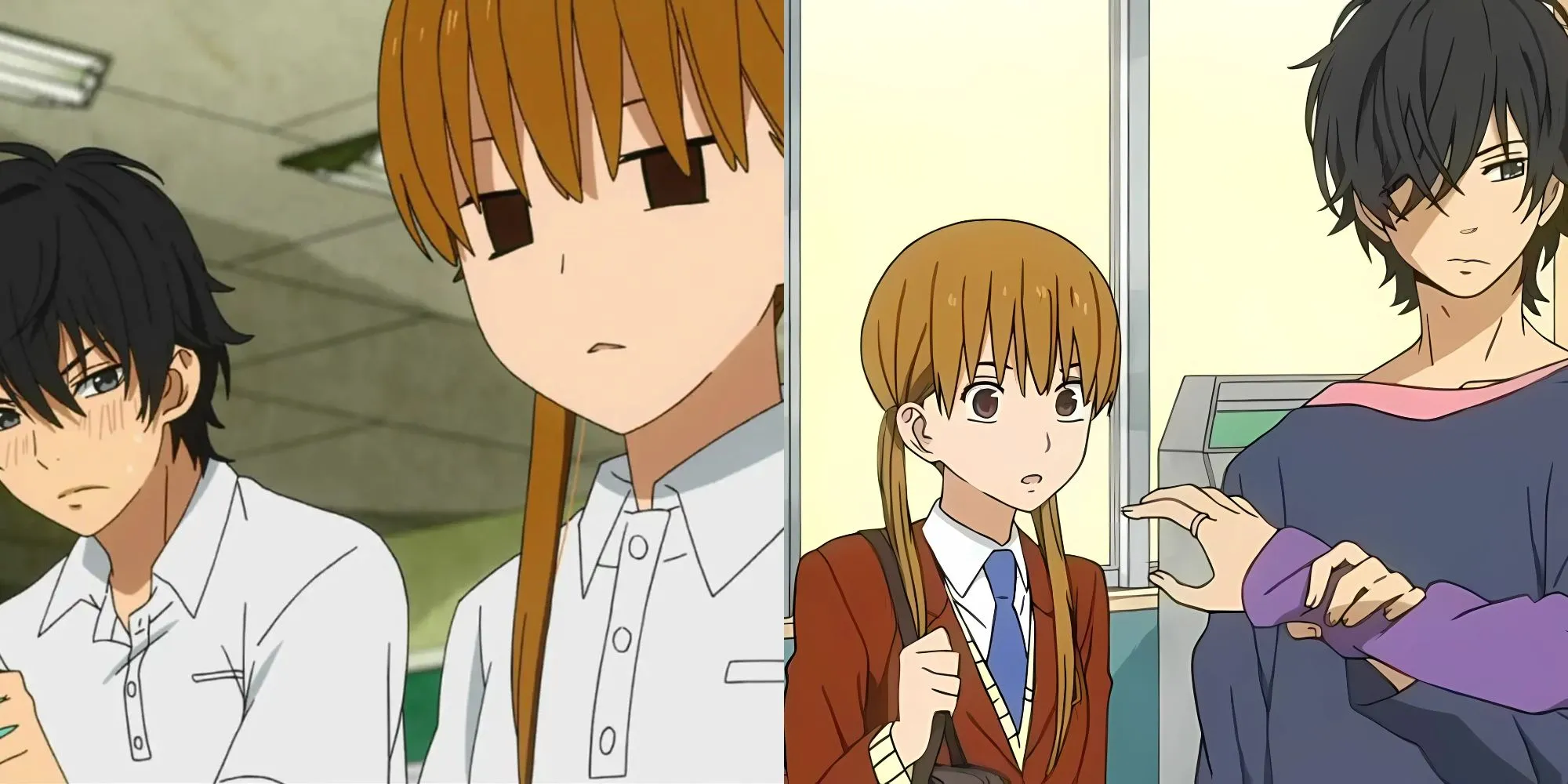 Cặp đôi Haru Yoshida và Shizuku Mizutani trong anime My Little Monster