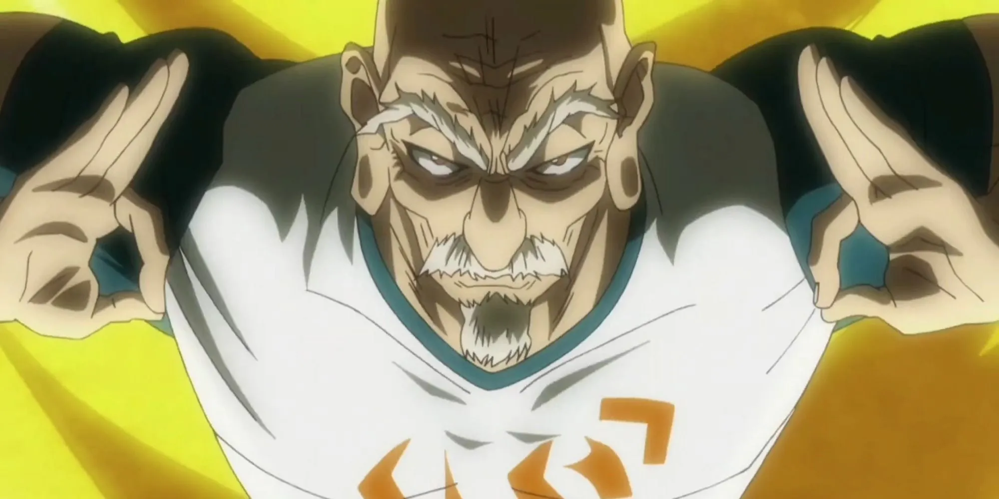 Chủ tịch Isaac Netero của Hiệp hội Hunter trong Hunter X Hunter, biểu thị quyền lực và sự hy sinh phức tạp