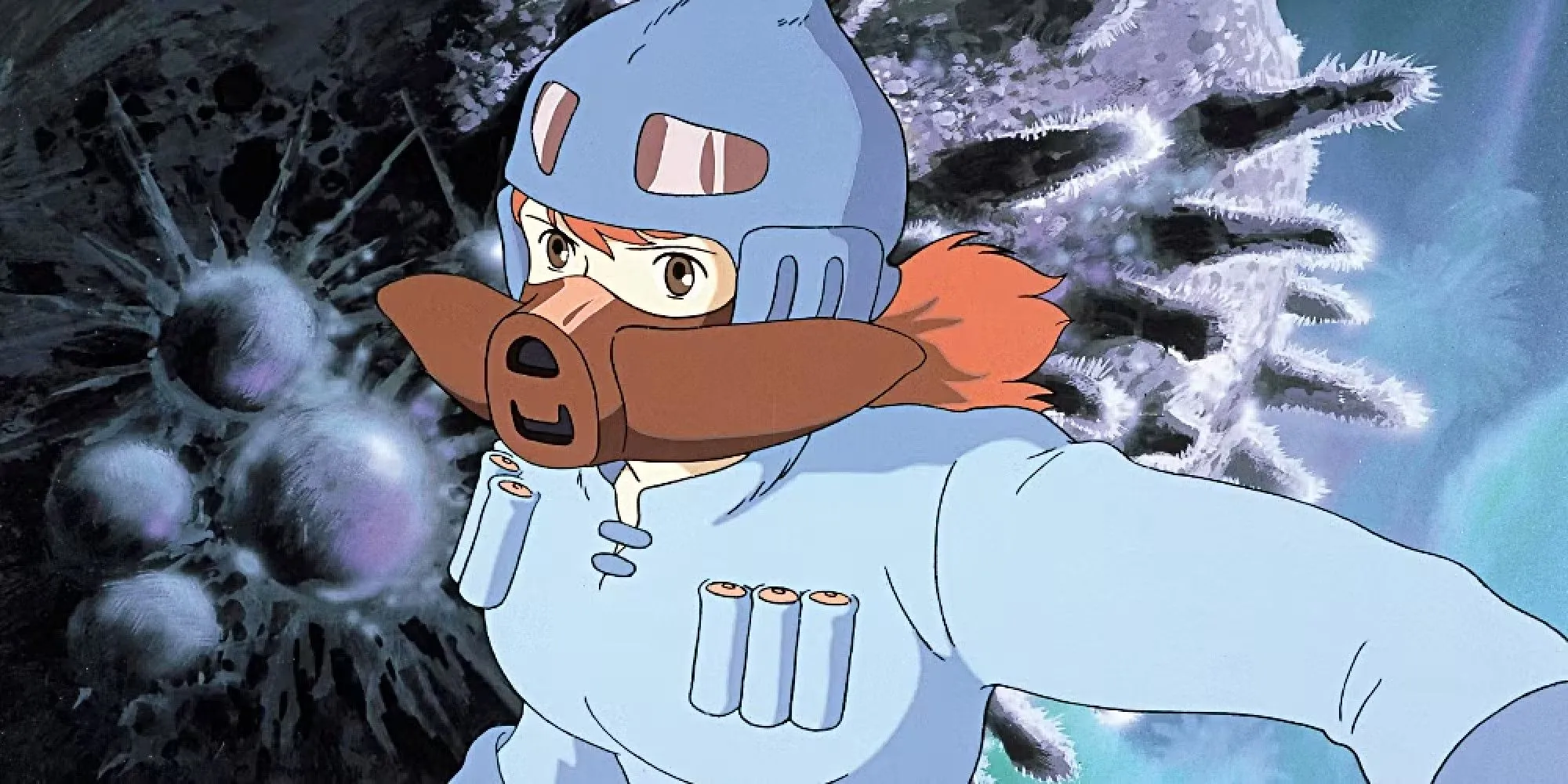 Công chúa Nausicaä giữa khu rừng độc hại trong phim Nausicaä của Thung Lũng Gió