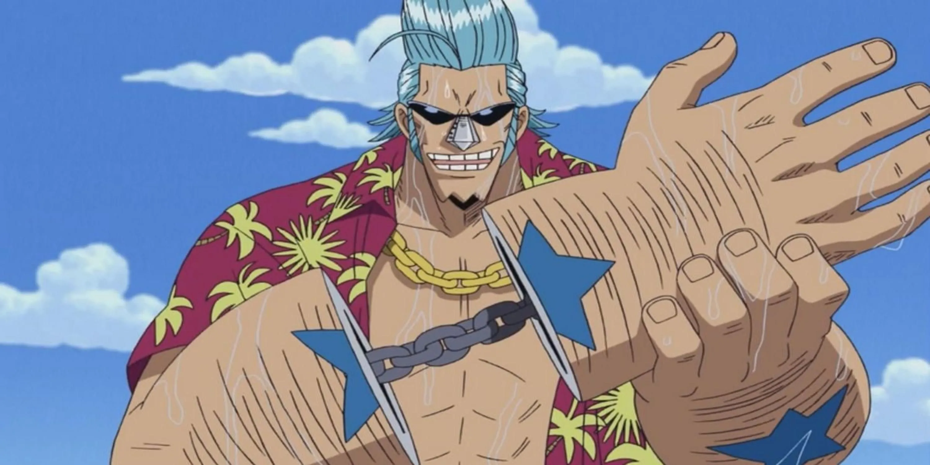 Cyborg Franky với cơ thể được chế tạo từ phế liệu và kiểu tóc độc đáo trong One Piece