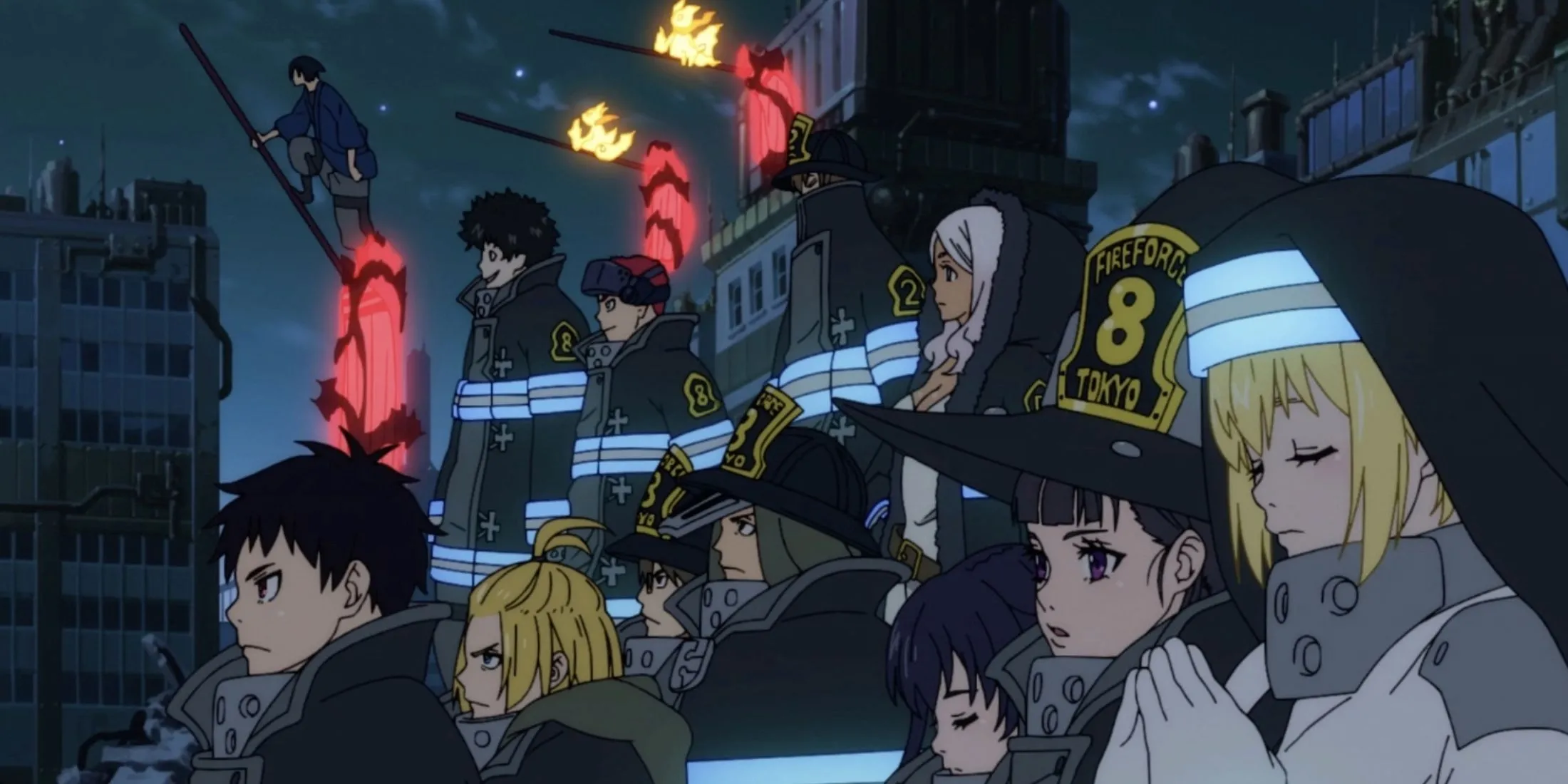 Fire Force Mùa 3 - Hình ảnh Shinra Kusakabe và Biệt đội 8