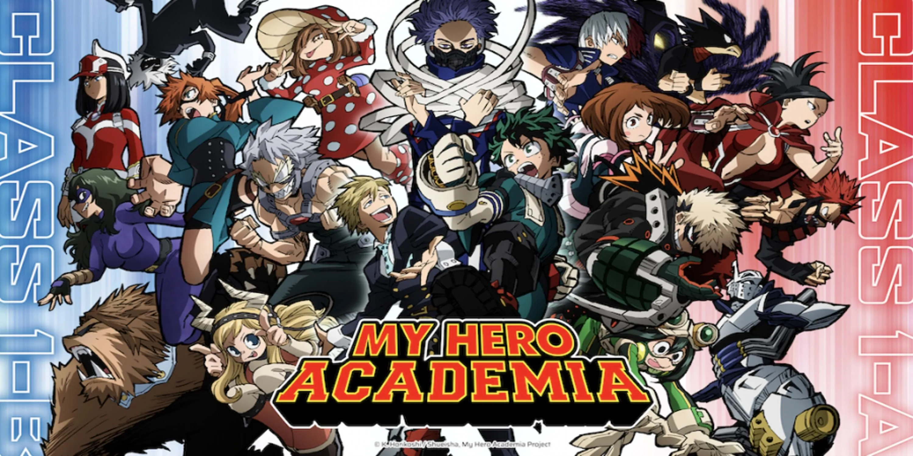 Hình ảnh các học sinh lớp 1-A và 1-B trong anime My Hero Academia mùa 5