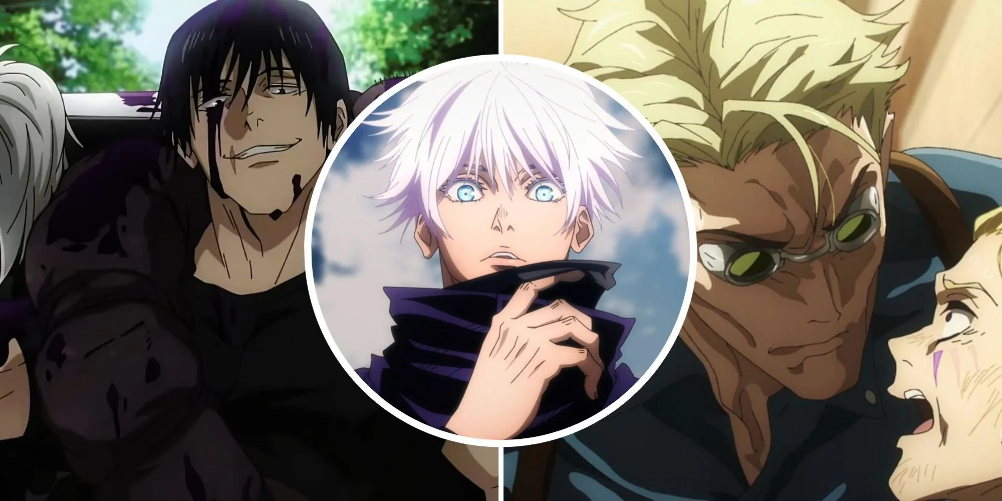 Hình ảnh Toji, Gojo và Nanami thời trẻ trong Jujutsu Kaisen