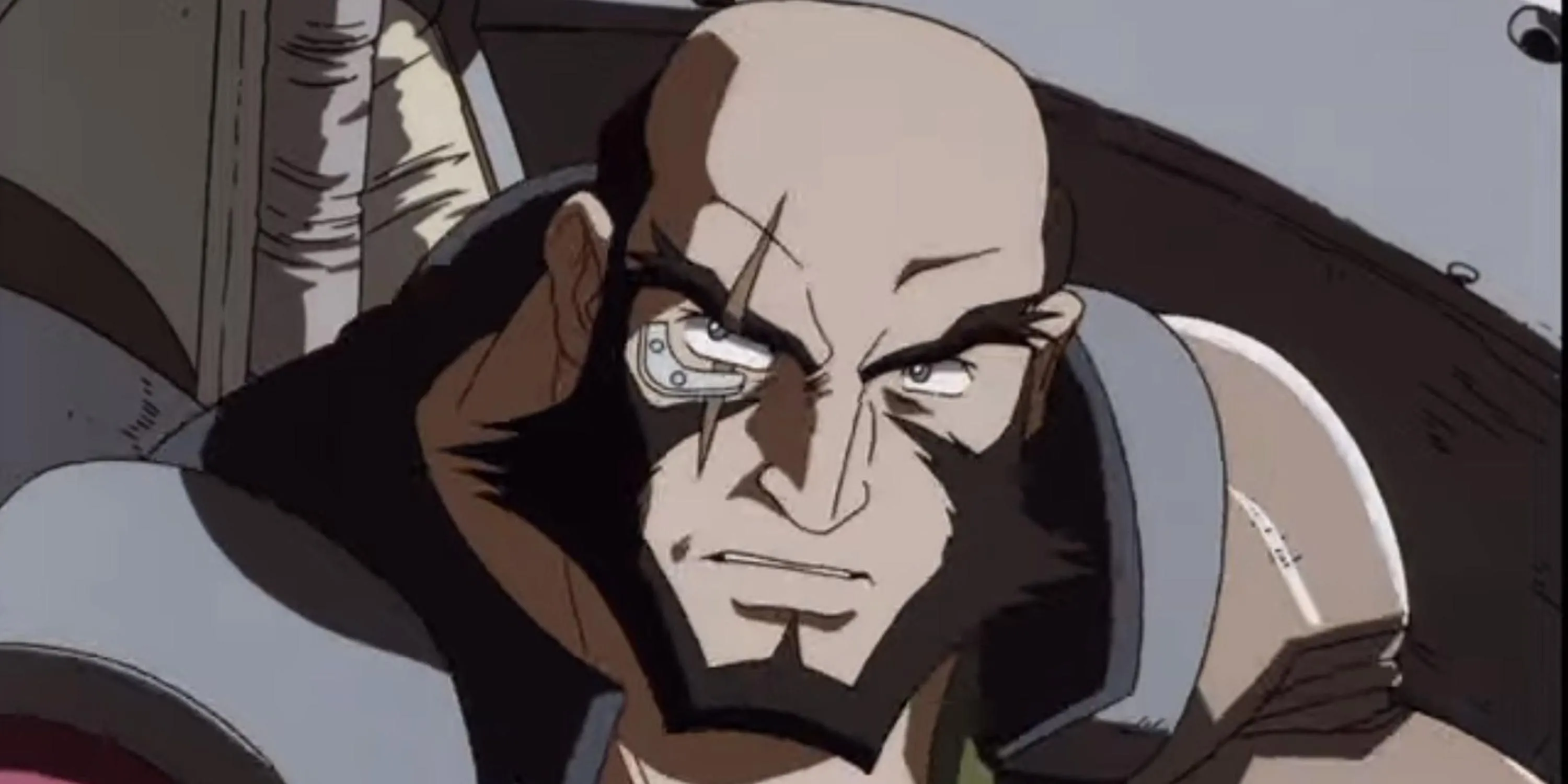 Jet Black với cánh tay máy, biểu tượng của quá khứ cảnh sát trong Cowboy Bebop