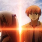 Kanade Tachibana và Yuzuru Otonashi trong cảnh cuối của Angel Beats
