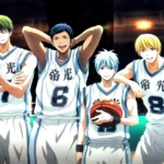 Kuroko Tetsuya thời còn thi đấu cho đội Teiko cùng Thế Hệ Kỳ Tích