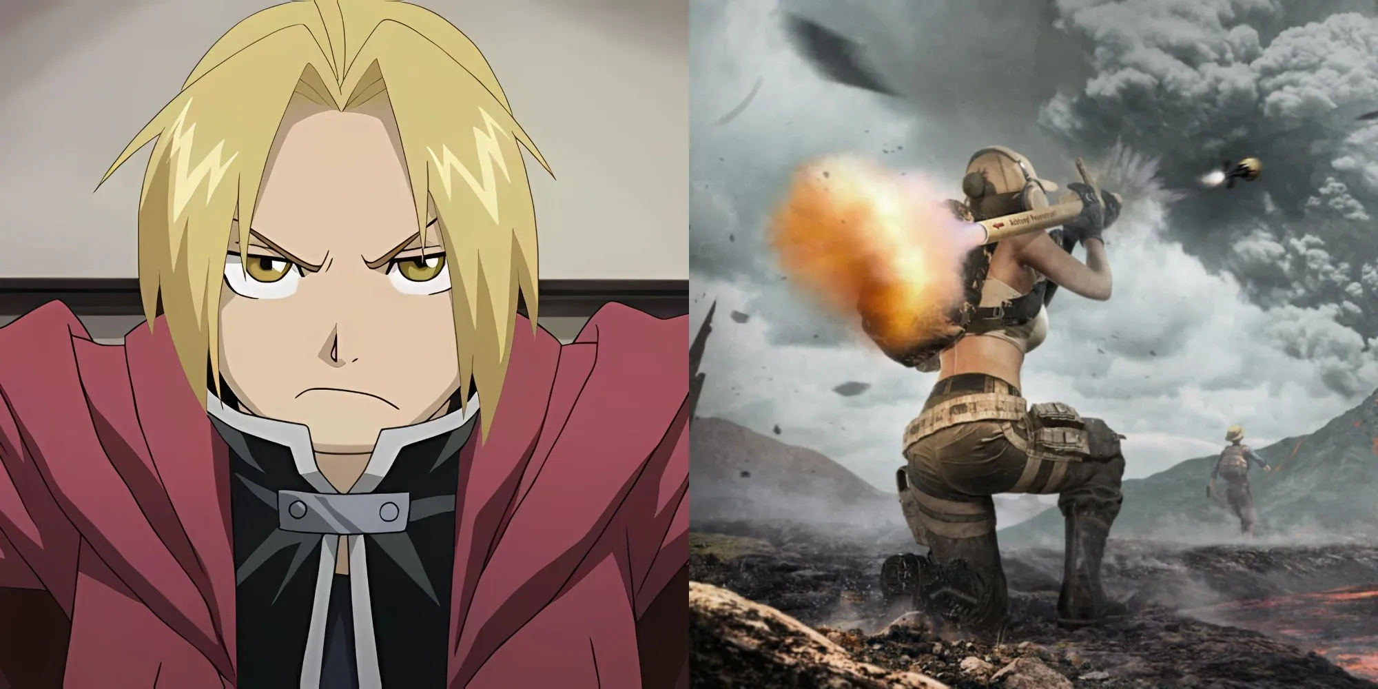 Logo Fullmetal Alchemist và Edward Elric, Alphonse Elric trong phong cách PUBG