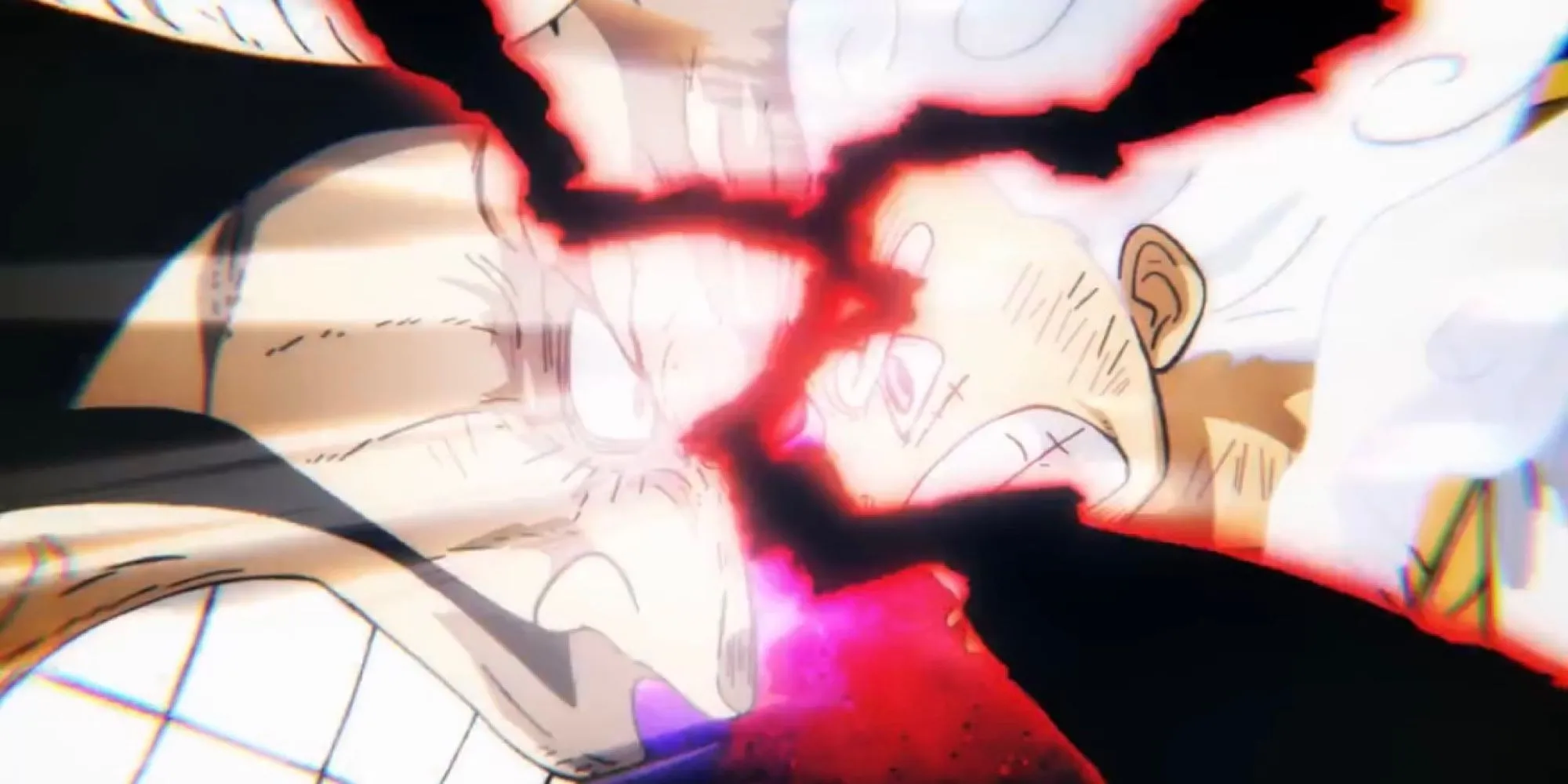 Luffy đối đầu với Kaido trên đỉnh Onigashima trong arc Wano