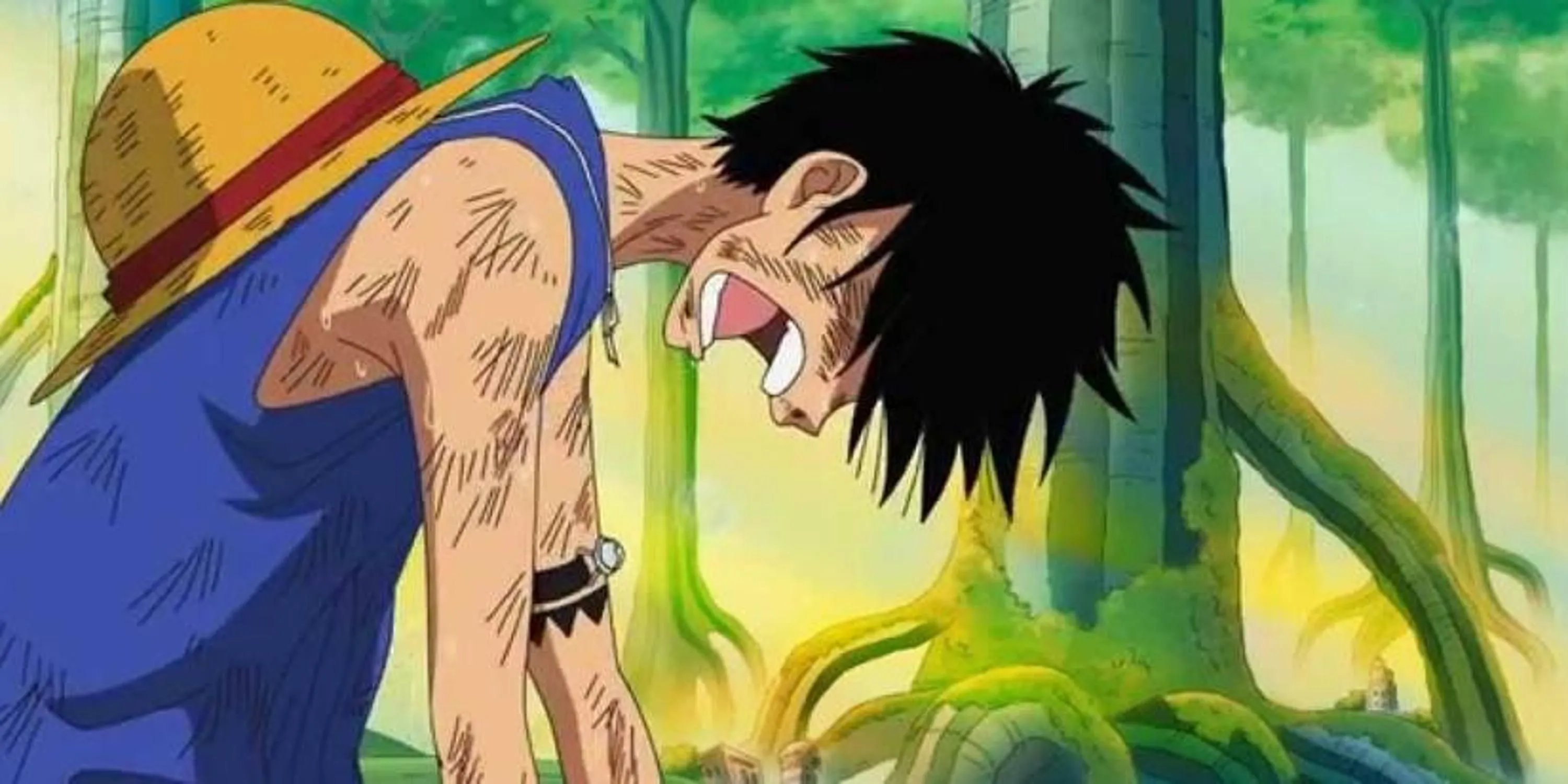 Luffy suy sụp và khóc khi nhìn đồng đội biến mất tại Sabaody