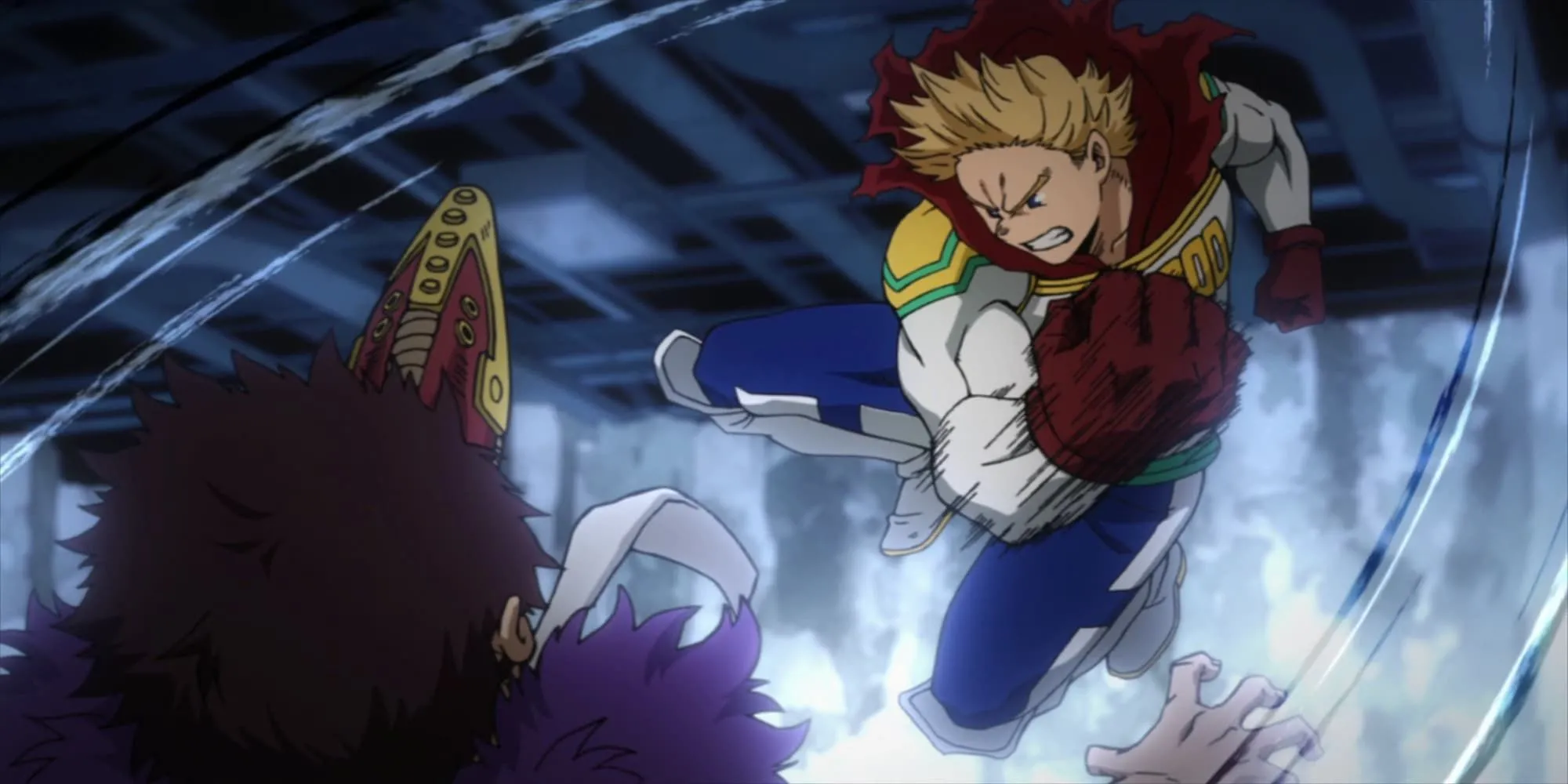 Mirio (Lemillion) tấn công Overhaul sau khi mất Kosei trong My Hero Academia S4E11