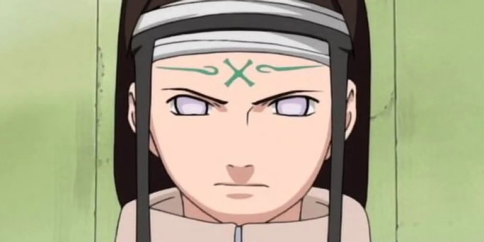 Neji Hyuga với Ấn chú Phân gia trong Naruto, thể hiện sức mạnh Byakugan.