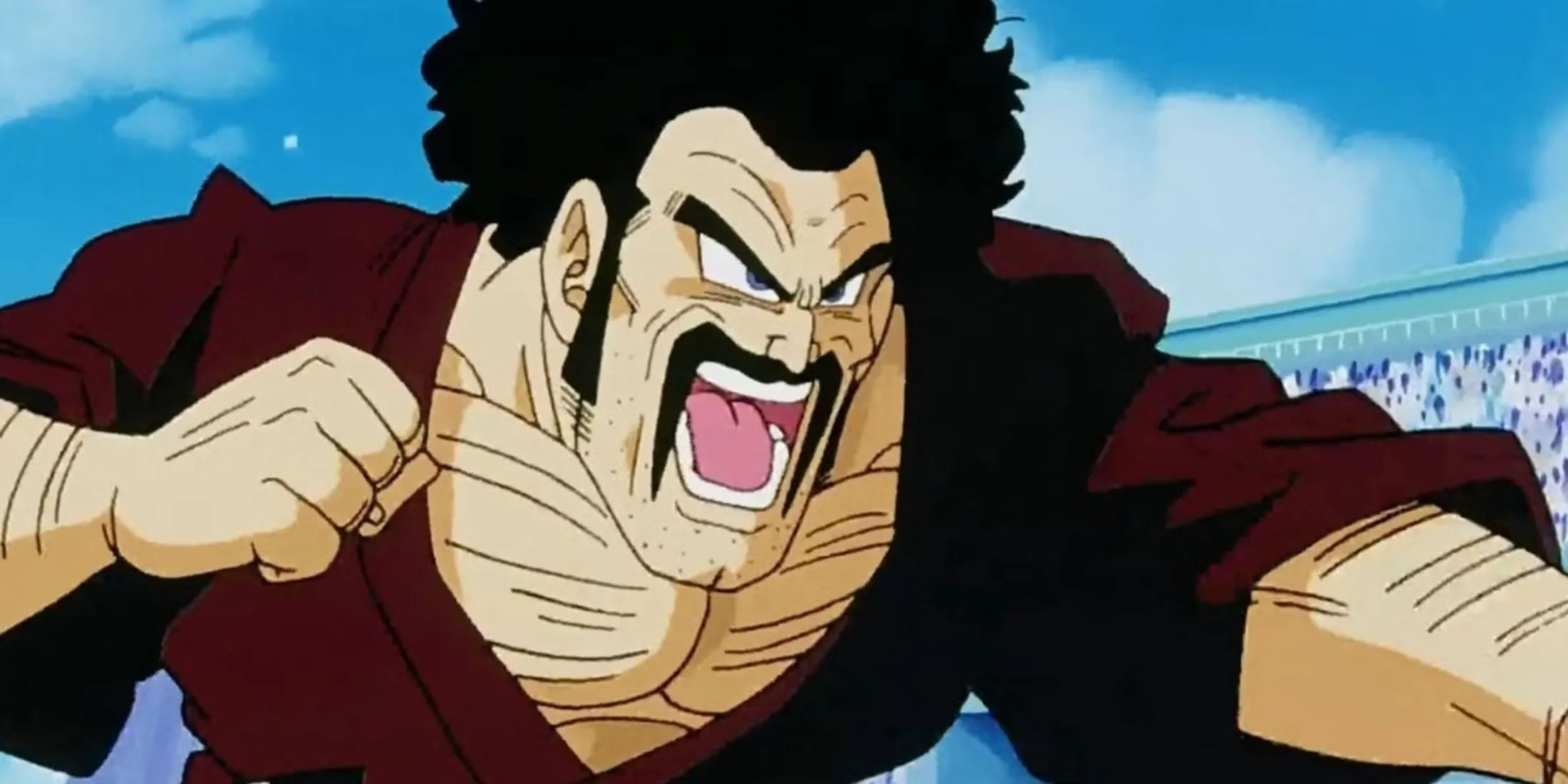 Nhân vật Mr. Satan (Hercule) với biểu cảm tự mãn trong Dragon Ball Z