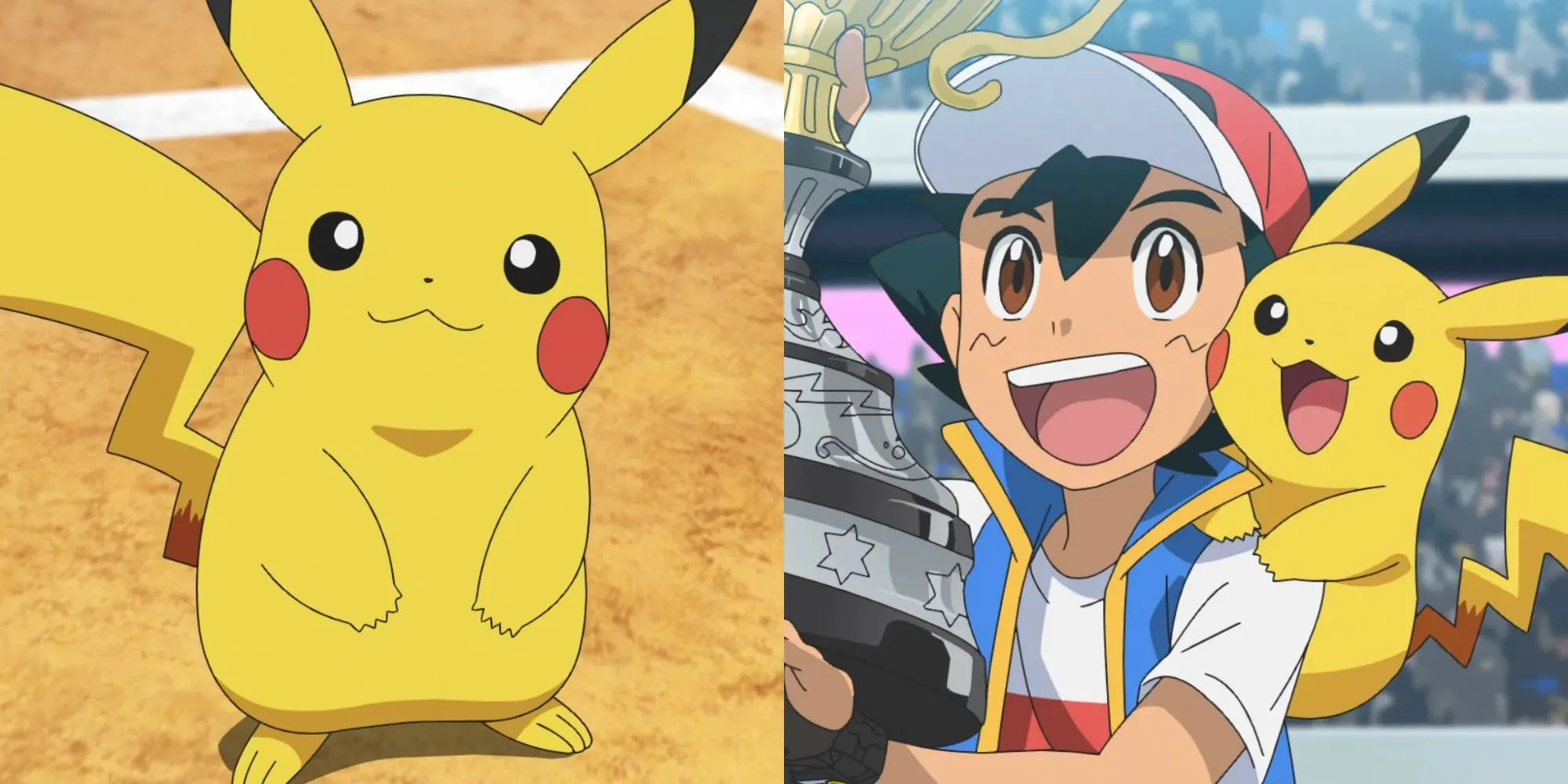 Pikachu, linh vật toàn cầu của thương hiệu Pokémon, với má phúng phính