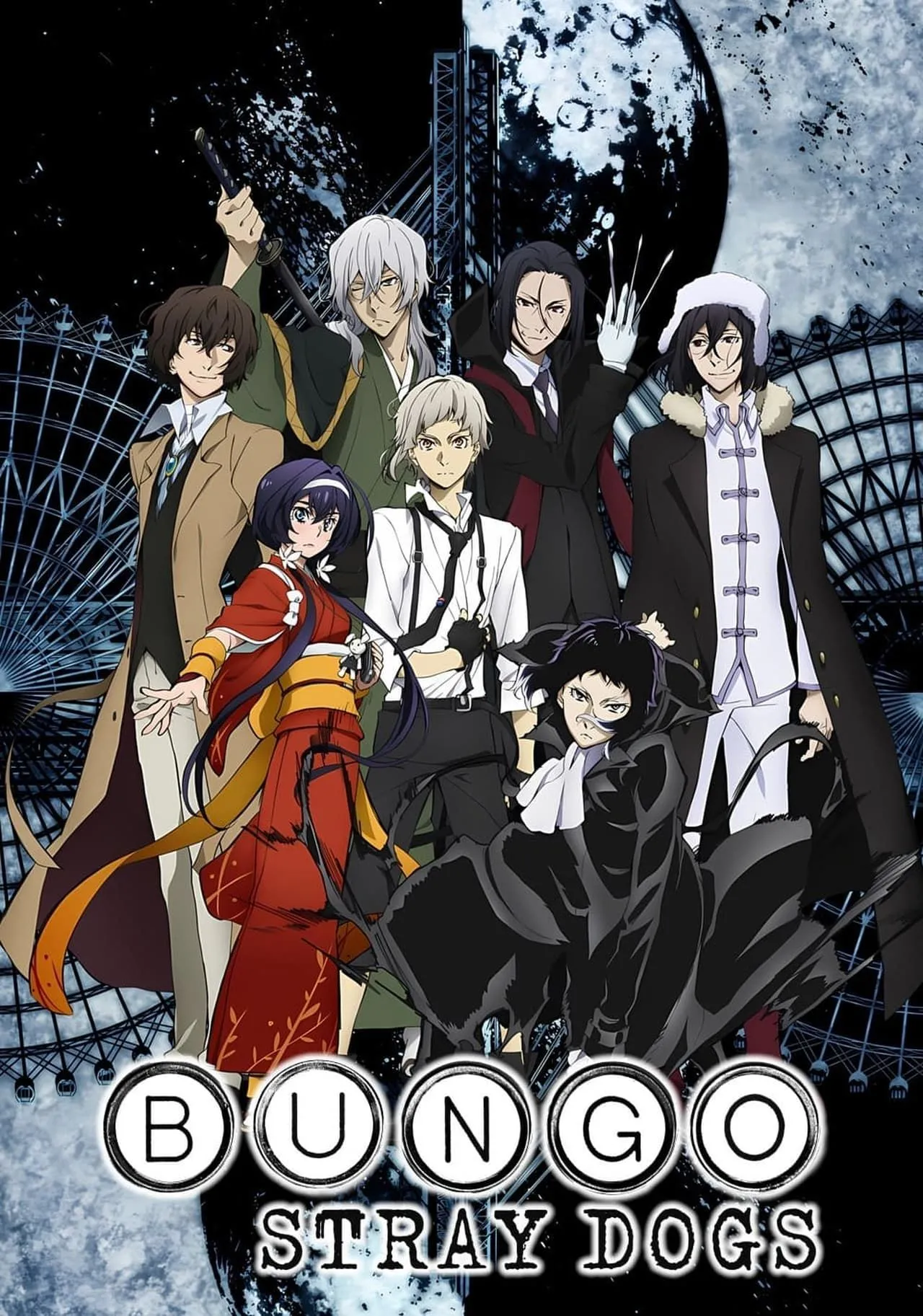Poster anime Bungo Stray Dogs với dàn nhân vật