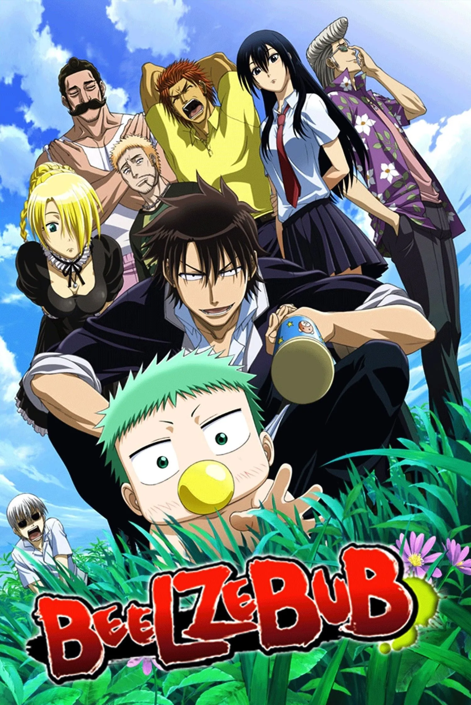 Poster anime hành động hài hước Beelzebub