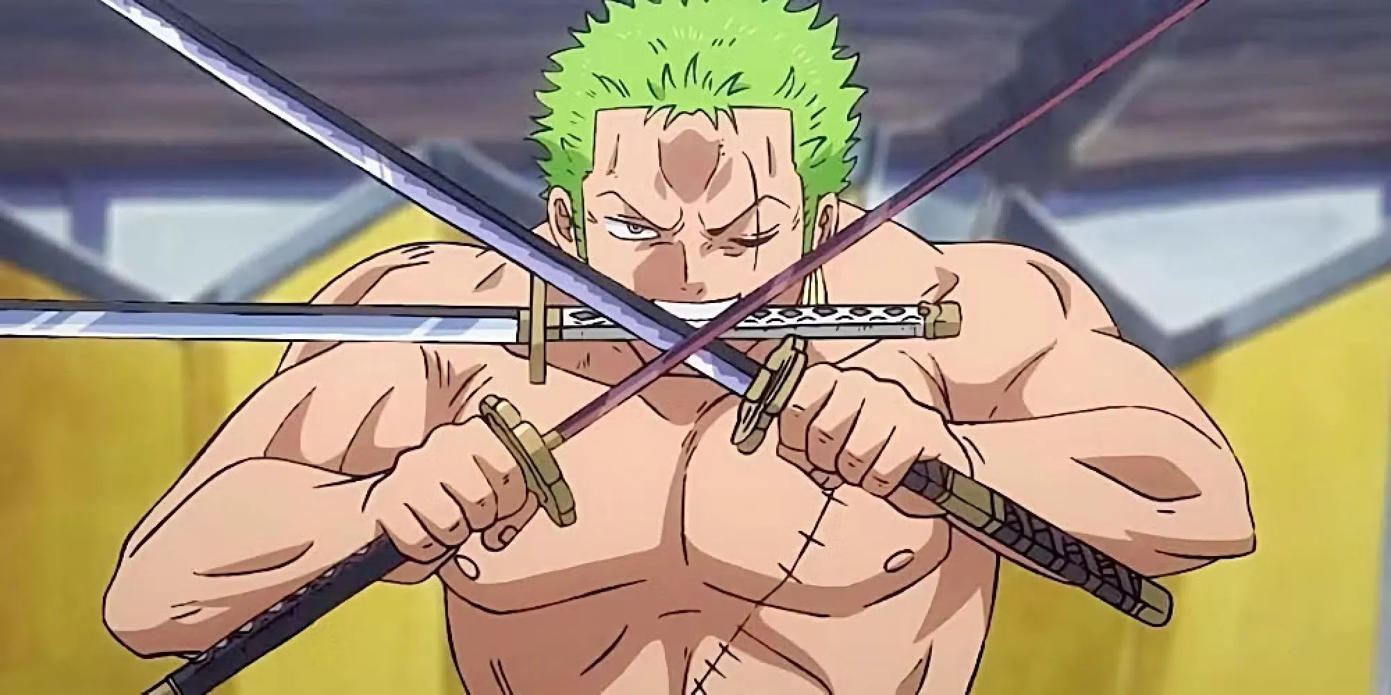 Roronoa Zoro từ One Piece, sử dụng Tam Kiếm Phái