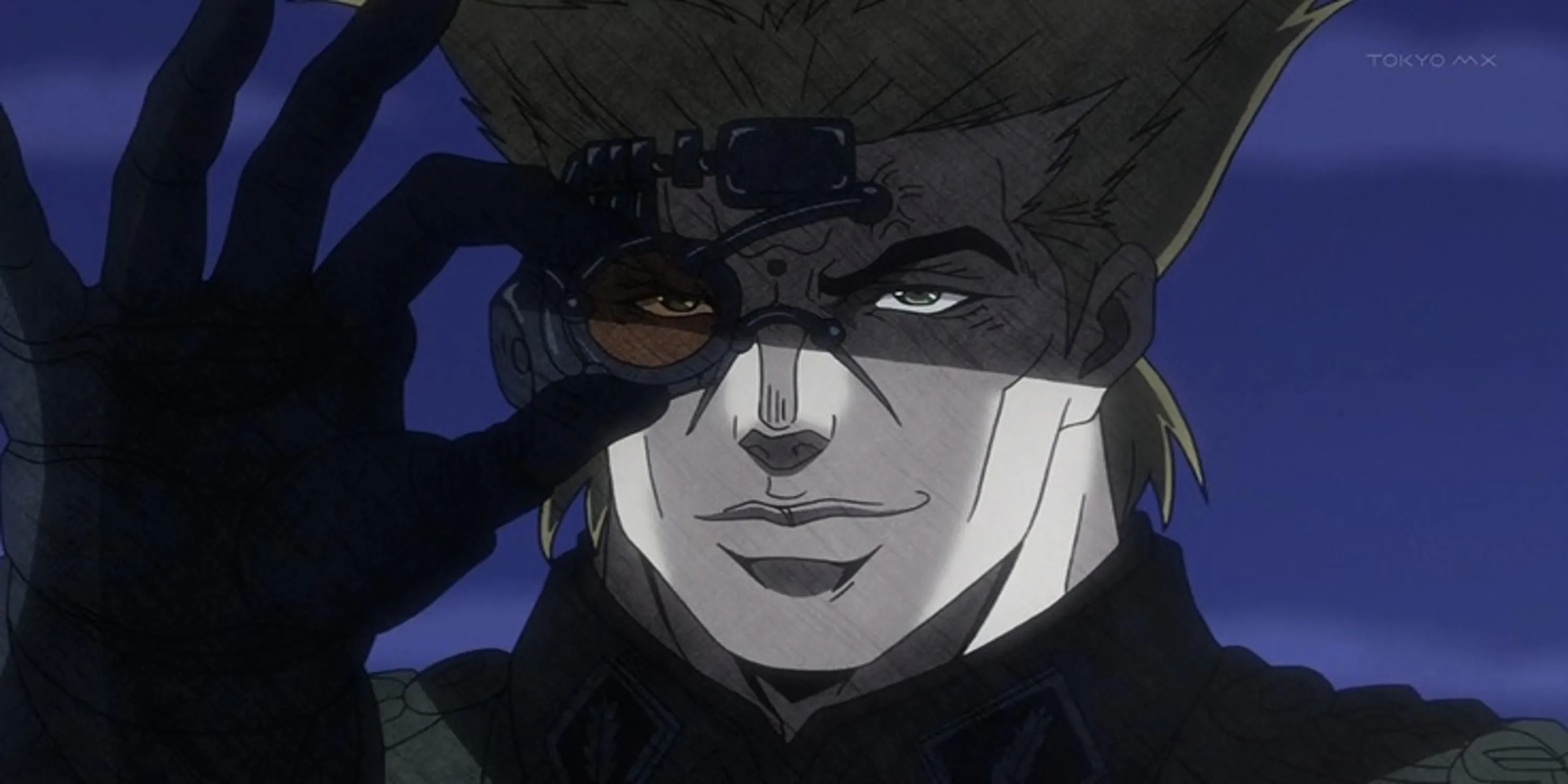 Rudol von Stroheim với súng máy gắn ngực, biểu tượng của 'khoa học Đức' trong JoJo's Bizarre Adventure