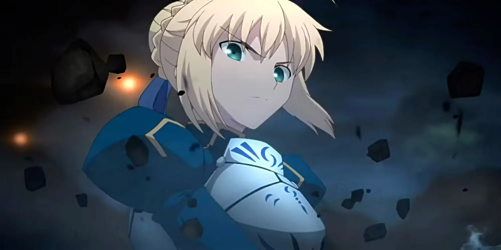 Saber từ Fate_Stay Night trong tư thế chiến đấu
