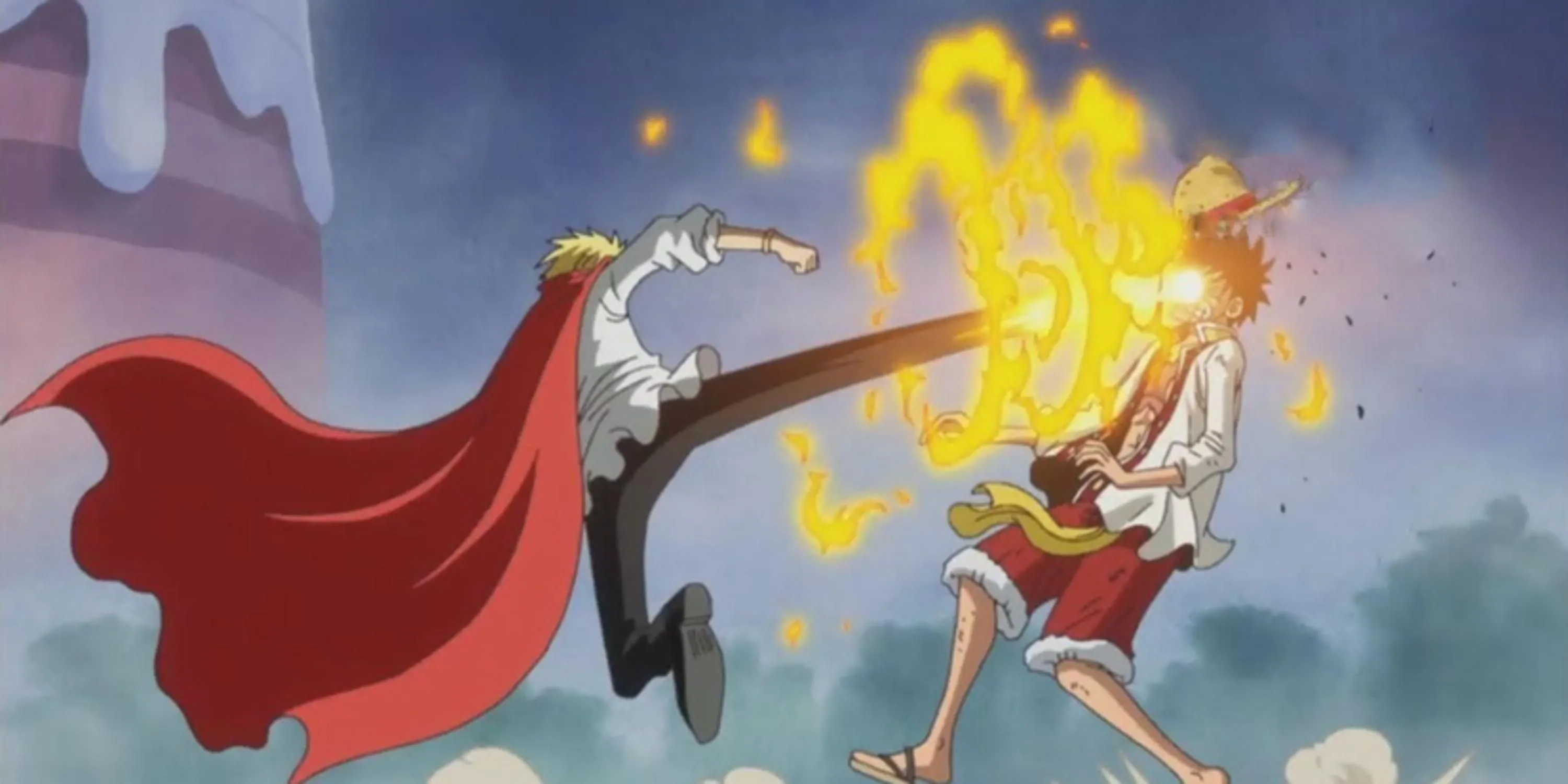 Sanji đá thẳng vào mặt Luffy trong cuộc đối đầu đau lòng ở Whole Cake Island