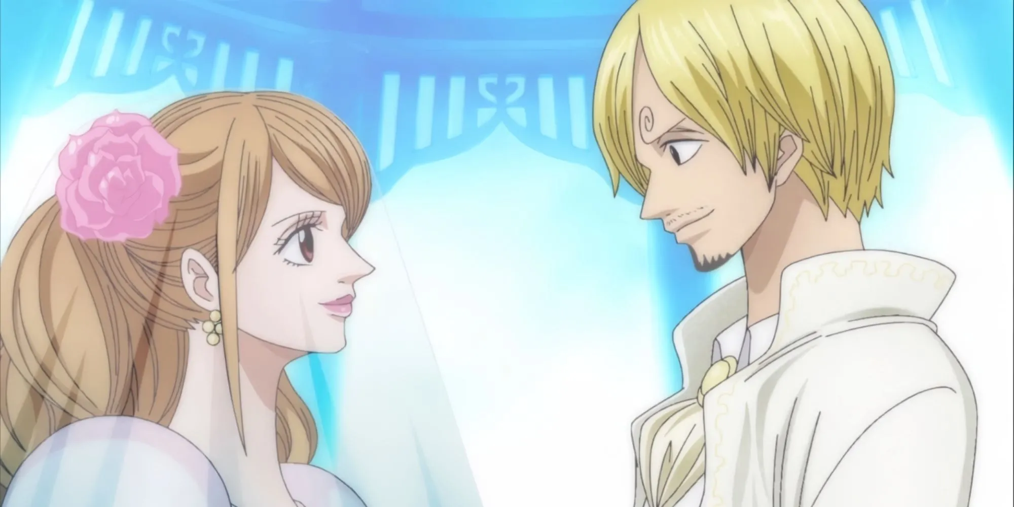 Sanji và Pudding trong lễ cưới giả trên Đảo Bánh