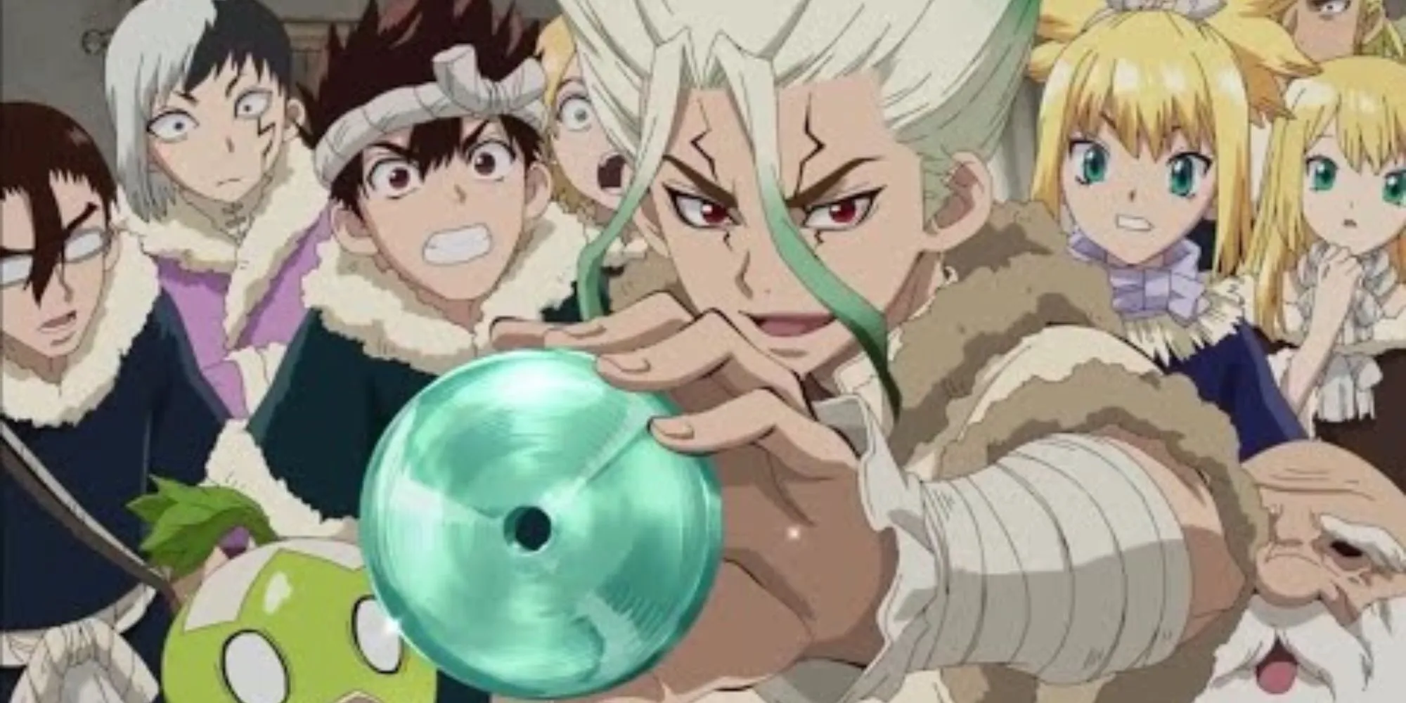 Senku Ishigami với phát minh khoa học trong anime Dr. Stone
