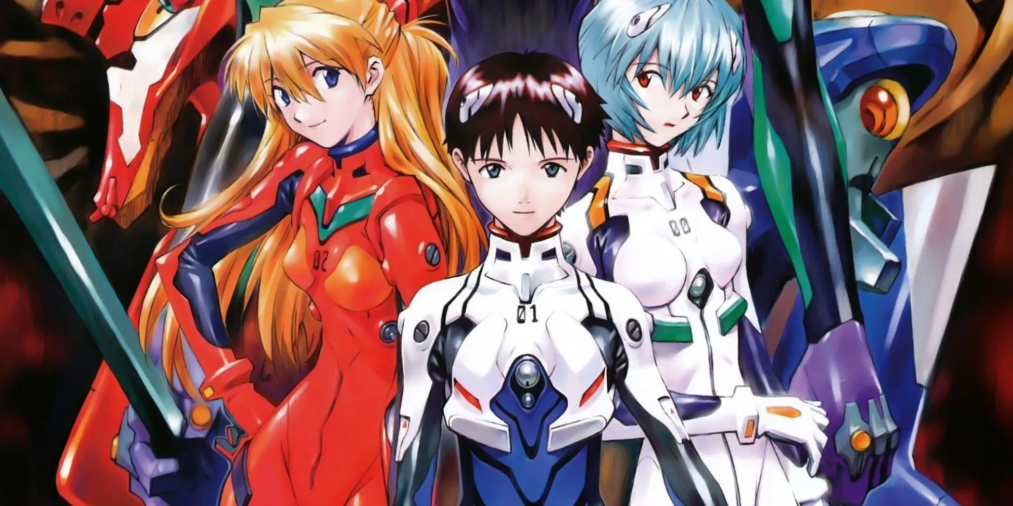 Shinji, Rei, Asuka, và Misato, các nhân vật trung tâm của Neon Genesis Evangelion