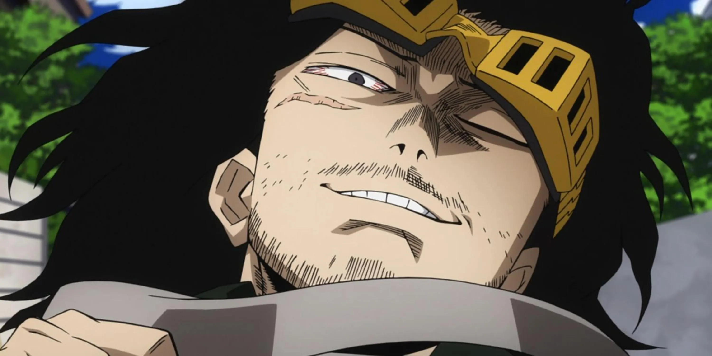 Shota Aizawa (Eraser Head) với Quirk Xóa Bỏ kích hoạt trong My Hero Academia
