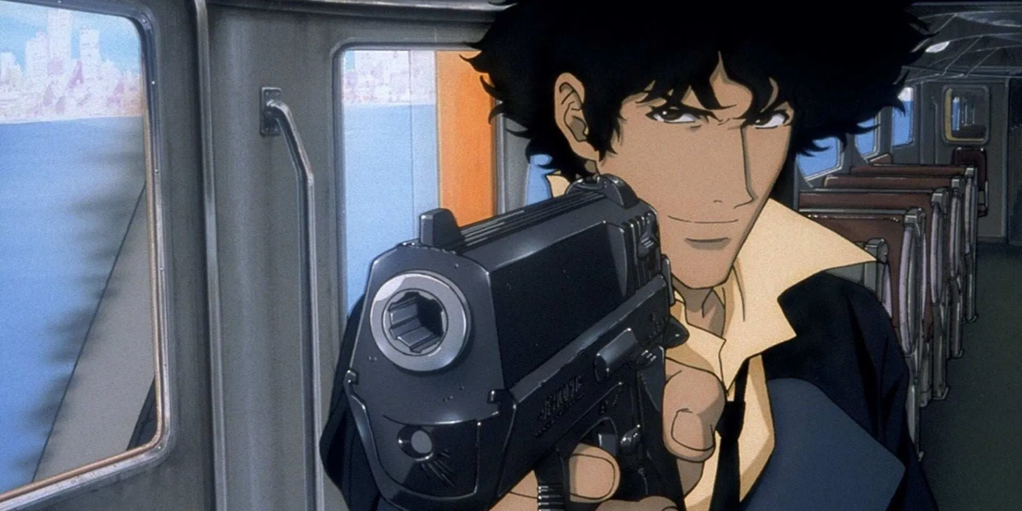 Spike Spiegel với điếu thuốc đặc trưng, biểu cảm trầm tư
