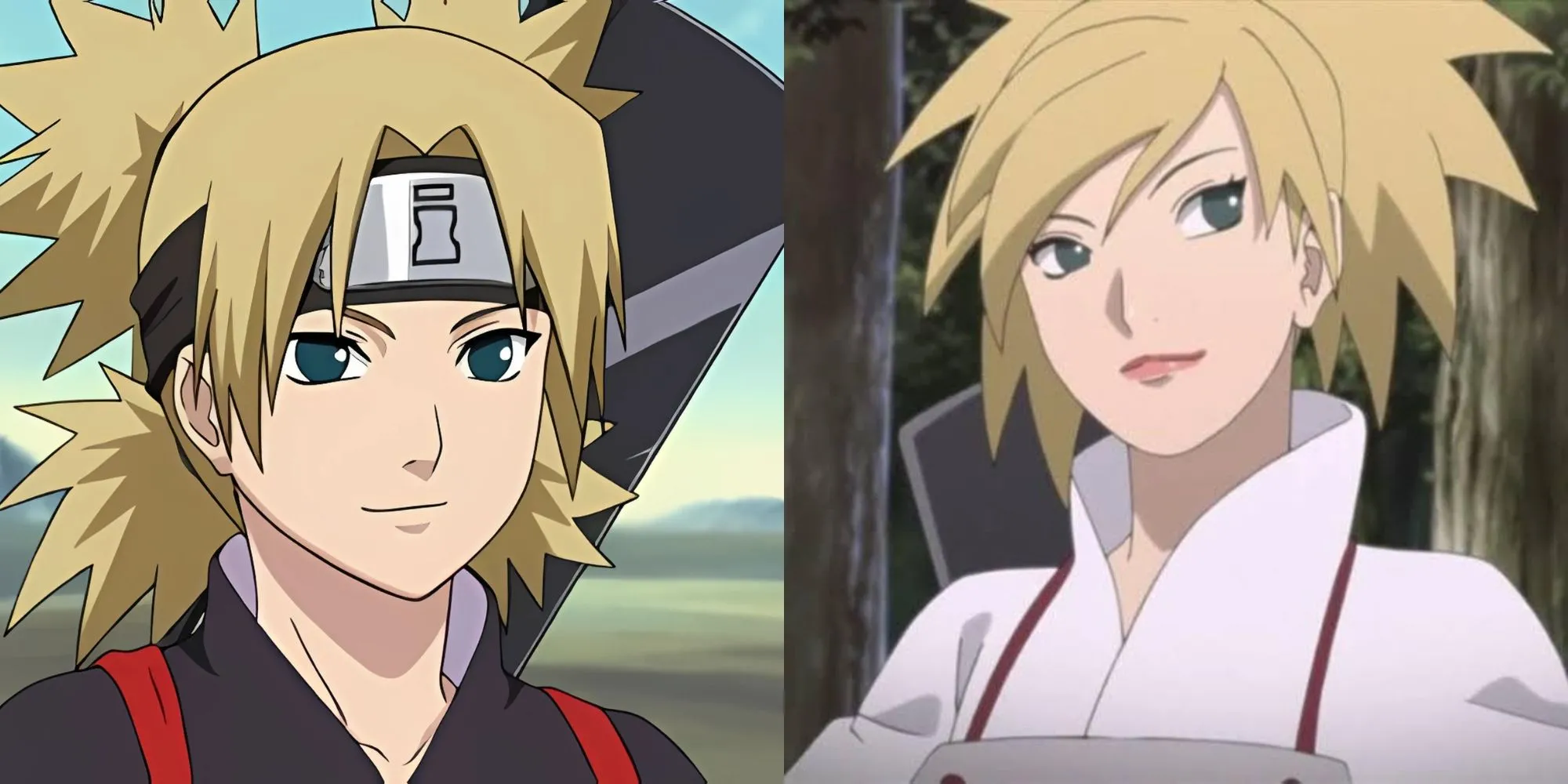 Temari với chiếc quạt khổng lồ của cô, thể hiện sự mạnh mẽ trong Naruto