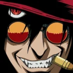 Thợ săn ma cà rồng Alucard chiến đấu trong anime Hellsing Ultimate
