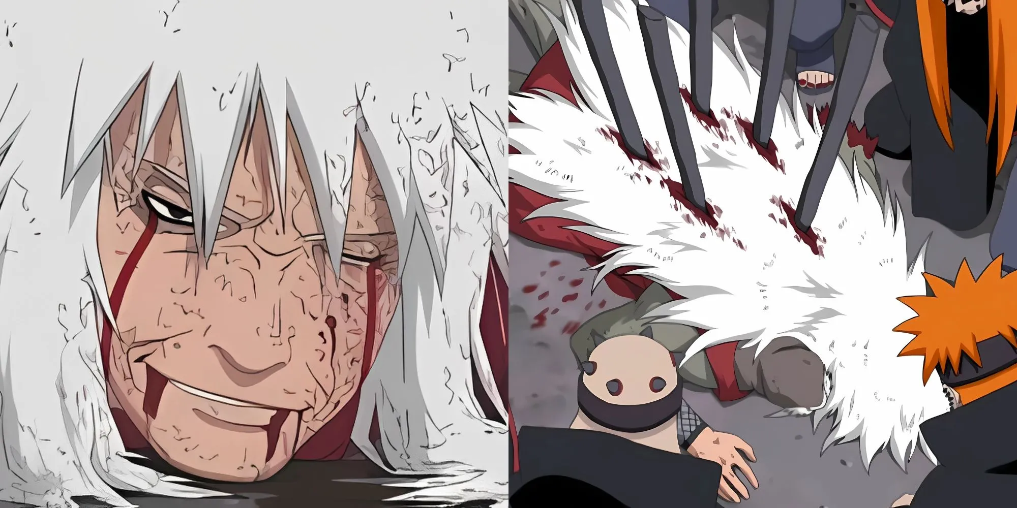 Tiên nhân Jiraiya trong trận chiến cuối cùng ở Làng Mưa, Naruto Shippuden tập 133