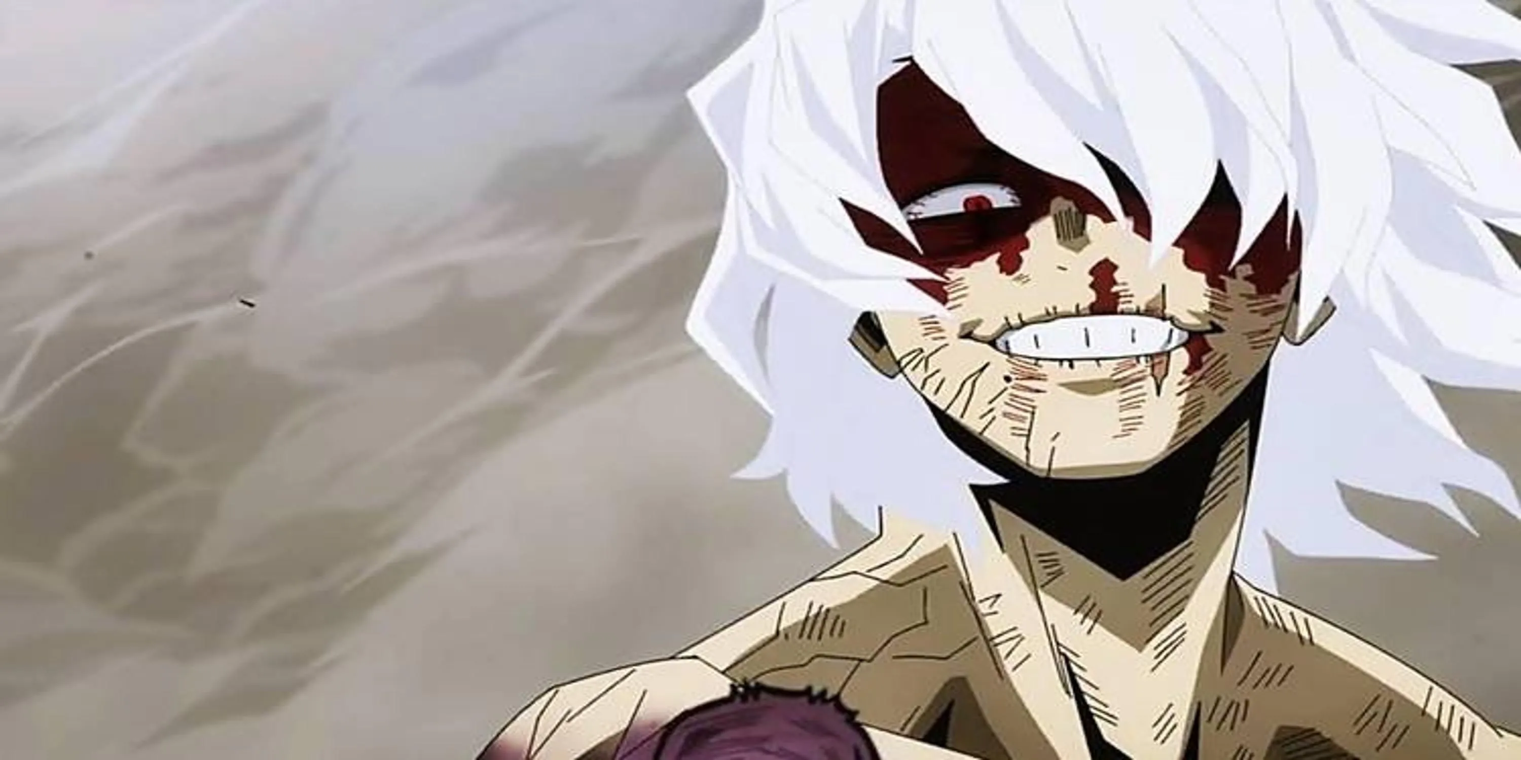 Tomura Shigaraki sử dụng Quirk Decay trong My Hero Academia