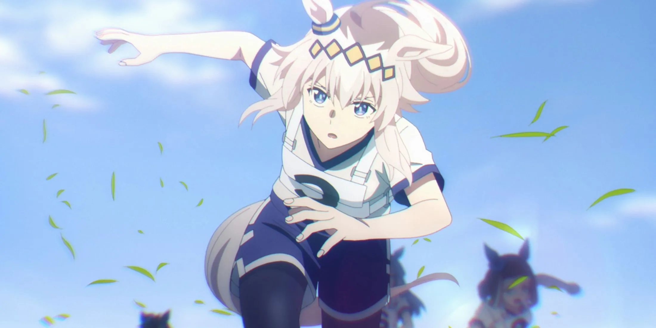 Uma Musume: Cinderella Gray - Hình ảnh nhân vật chính Oguri Cap chạy trên đường đua