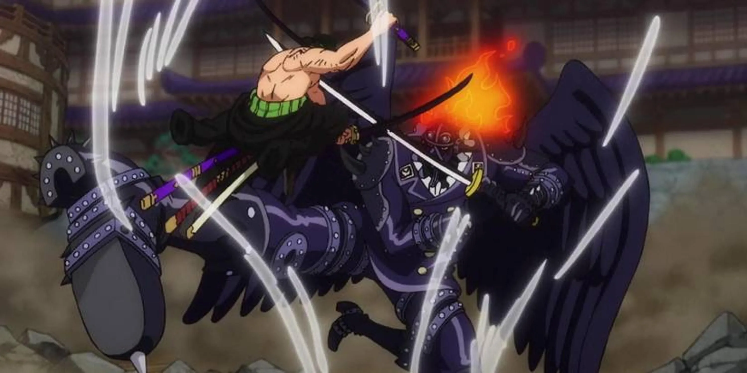 Zoro sử dụng Haki Bá Vương đối đầu với King trong trận chiến đỉnh cao tại Wano