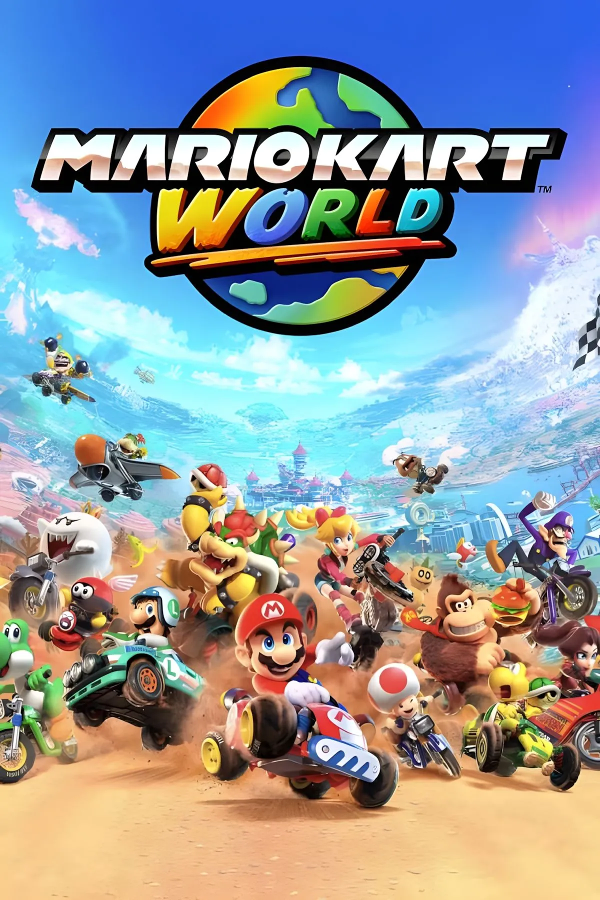 Ảnh bìa Mario Kart World, tựa game đua xe hấp dẫn của Nintendo