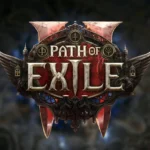 Logo Path of Exile 2 nổi bật trên nền mờ ảo