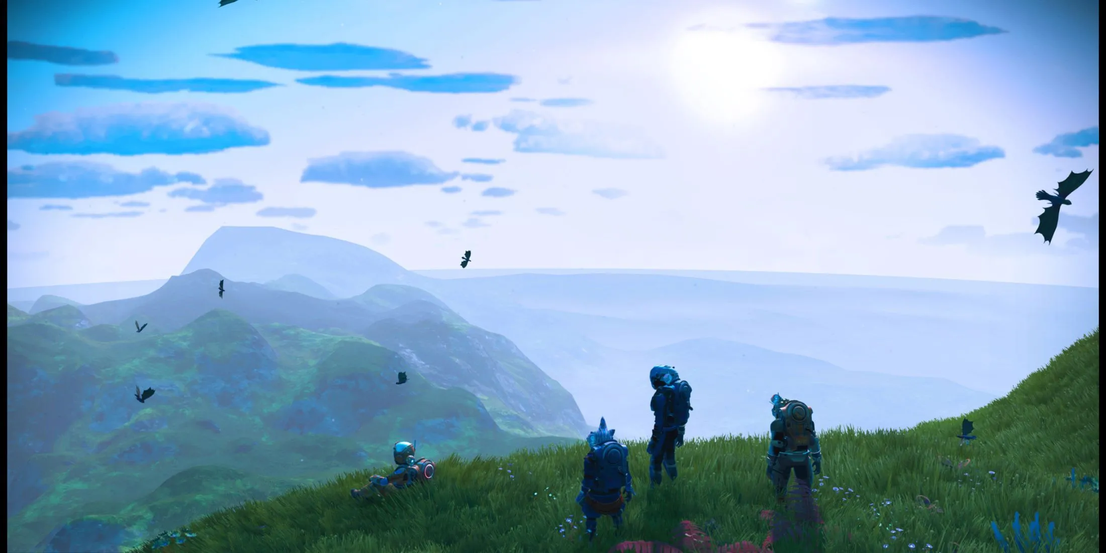 Nhóm game thủ cùng nhau khám phá đỉnh núi hùng vĩ trong thế giới No Man's Sky