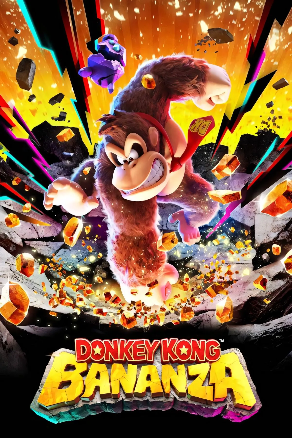 Ảnh bìa game Donkey Kong Bananza, một tựa game phiêu lưu đầy thú vị