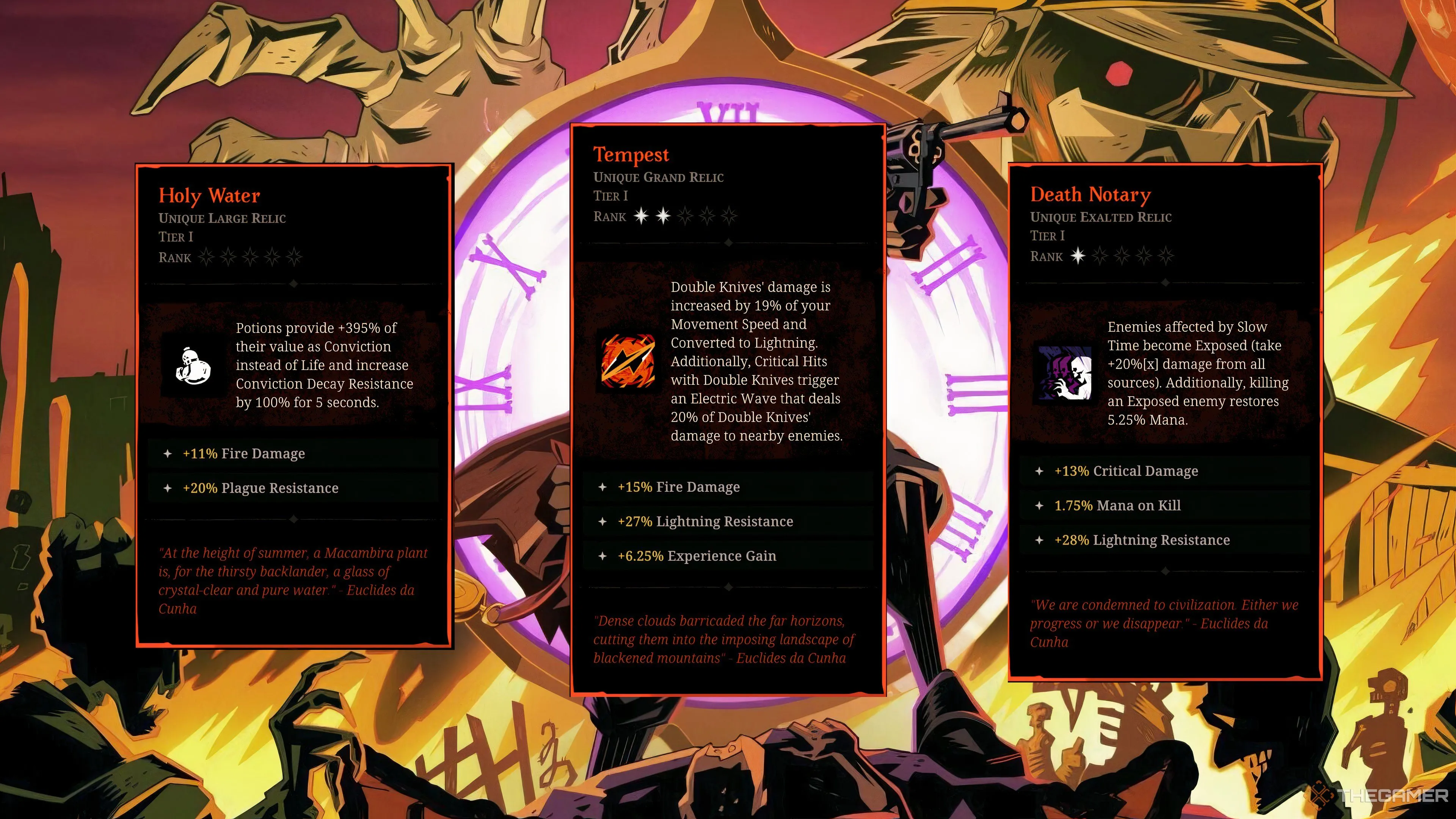 Bộ ba di vật S-Tier đột phá: Death Notary, Tempest và Holy Water trong game Hell Clock.