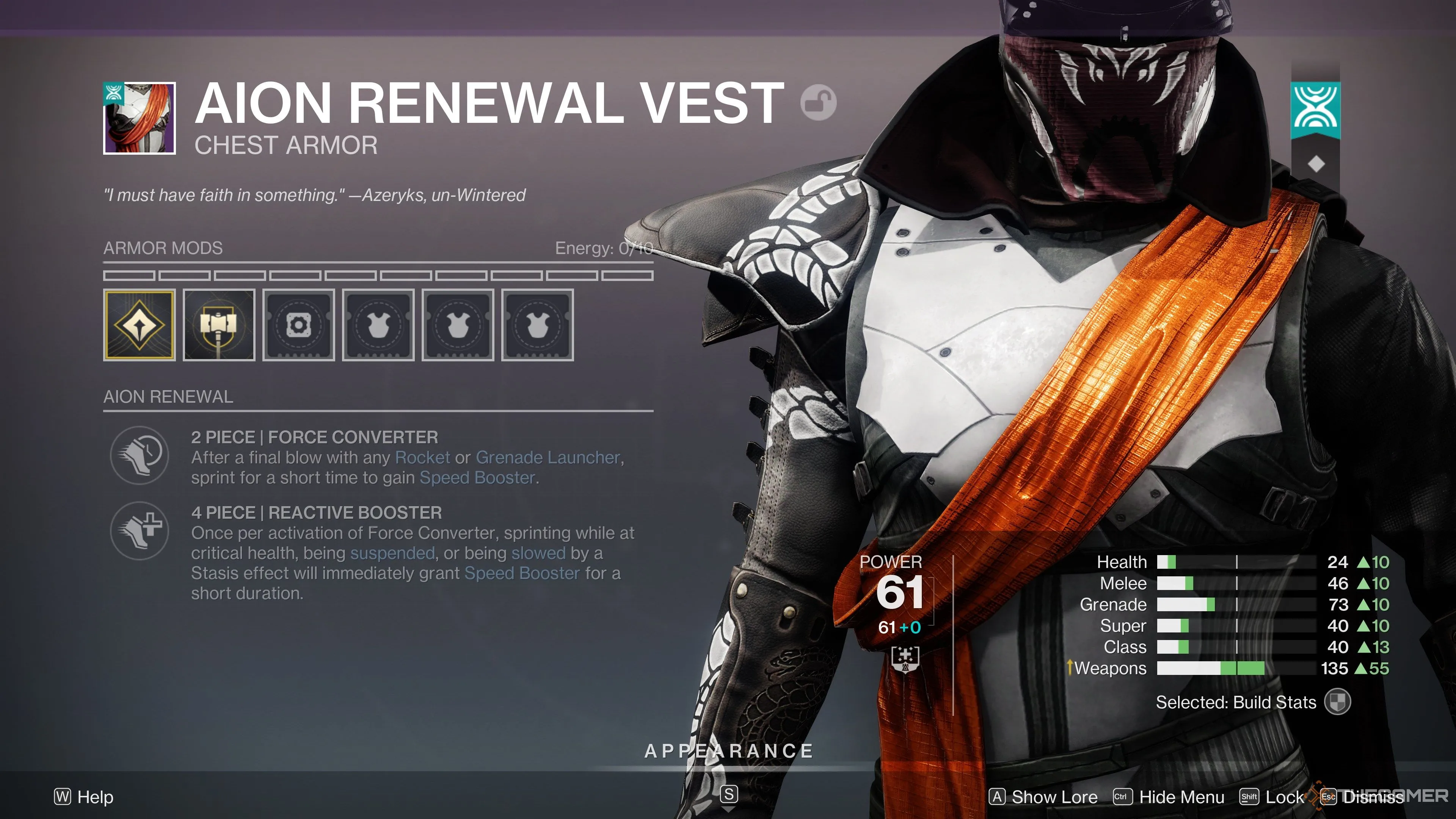 Bộ giáp Aion Chest mới trong Destiny 2
