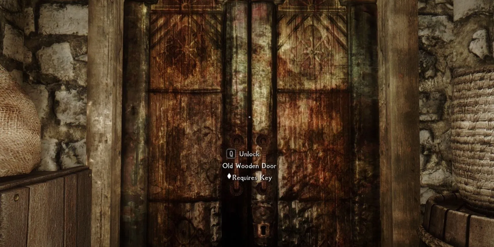 Cánh cửa bí ẩn The Whispering Door tại Dragonsreach, Whiterun, nơi khởi nguồn nhiệm vụ Daedric trong Skyrim.