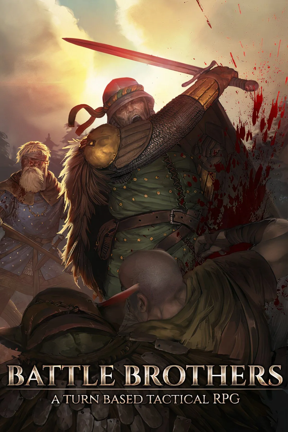 Đội quân lính đánh thuê chuẩn bị chiến đấu trong một trận đánh theo lượt của Battle Brothers, bối cảnh khắc nghiệt