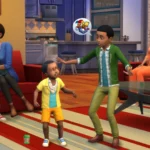 Gia đình Sim trong The Sims 4 đang trò chuyện thân mật, biểu tượng cho hàng triệu câu chuyện mà game thủ đã xây dựng.