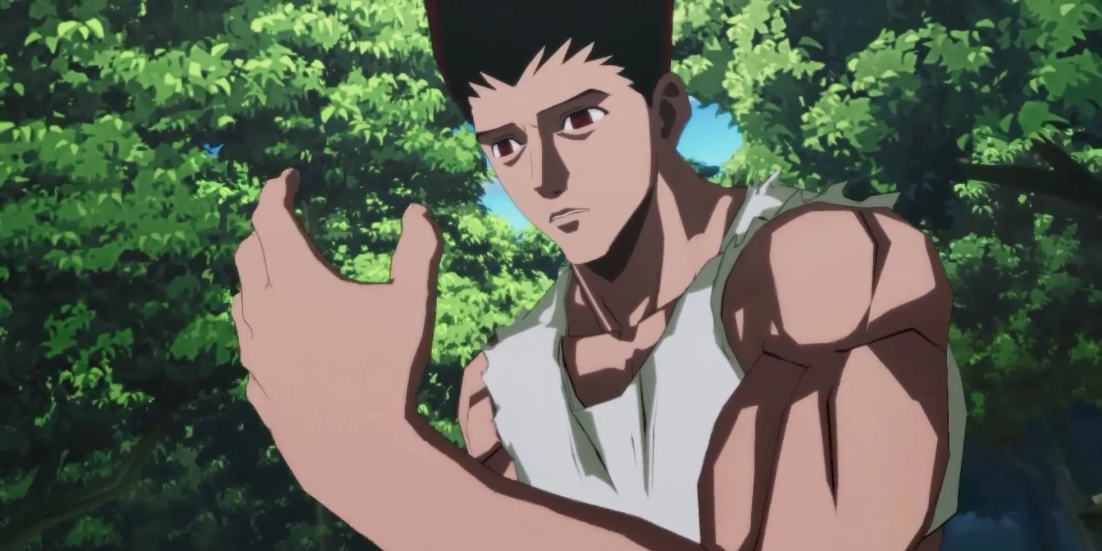 Gon trong hình dạng cơ bắp đầy ấn tượng trong Hunter x Hunter: Nen x Impact.